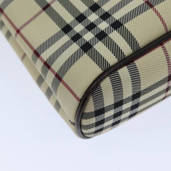 BURBERRY Nova Check Hand Bag Canvas Beige Auth ep4500 - Picture 11 of 16